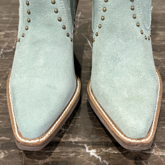 NEW Dingo Classy N Sassy Studded Suede Leather Western Booties - Picture 7 of 12